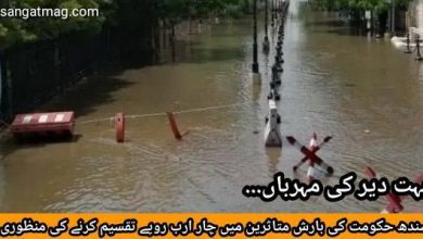 Photo of بہت دیر کی مہرباں… سندھ حکومت کی بارش متاثرین میں چار ارب روپے تقسیم کرنے کی منظوری