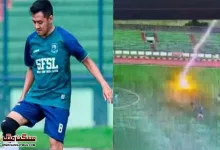 Photo of فٹبال میچ کے دوران آسمانی بجلی گرنے سے فٹبالر ہلاک، وڈیو وائرل