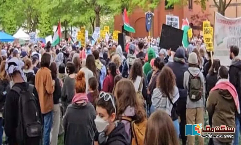 American-students-protest-in-favor-of-Palestine-demanding-economic-pressure-on-Israel